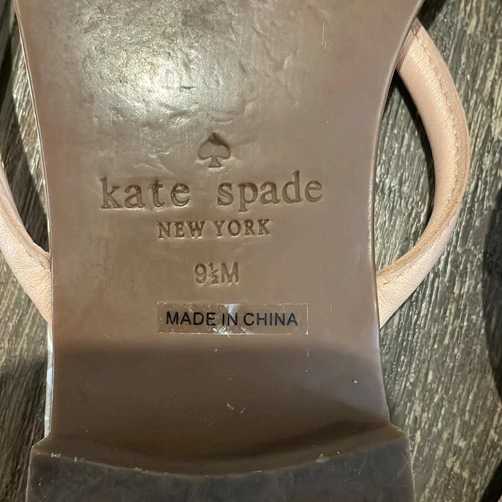 Kate Spade Mystic Bow Charm Nude Blush‎ Pink Sandals 9.5